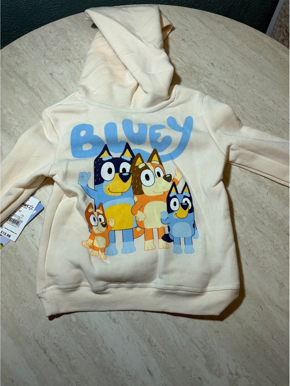 Bluey Boys' Activewear Hoodie and Jogger Set Cream Size 4T